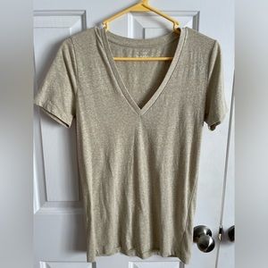 JCrew Speckled Cotton V neck